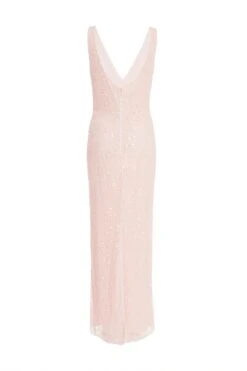 Nude Sequin Maxi Dress -Princess Style Shop 00100035955 ZB