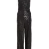 Black Sequin Cowl Neck Palazzo Jumpsuit 1 Black Sequin Cowl Neck Palazzo Jumpsuit -Princess Style Shop 00100036009 ZM