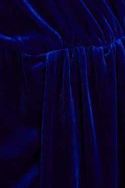 Royal Blue Velvet Sash Bodycon Dress -Princess Style Shop 00100036068 ZS