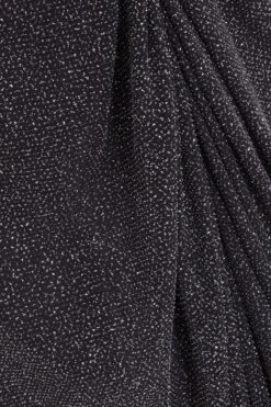 Grey Glitter Ruched Midi Dress -Princess Style Shop 00100036073 ZS