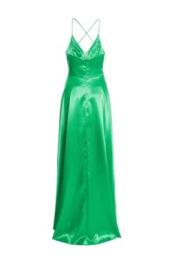 Jade Green Satin Maxi Dress 12 Jade Green Satin Maxi Dress -Princess Style Shop 00100036084 ZB