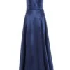 Navy Satin Maxi Dress -Princess Style Shop 00100036085 ZM