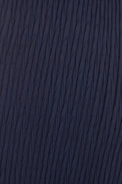 Navy Chiffon Crinkle Midi Dress -Princess Style Shop 00100036161 ZS