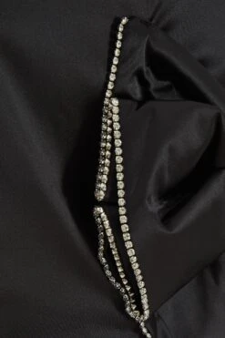 Black Satin Bow Mini Skirt -Princess Style Shop 00100036177 ZS