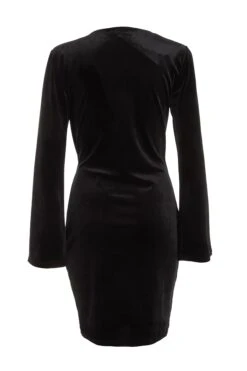 Black Velvet Cape Sleeve Mini Dress -Princess Style Shop 00100036195 ZB