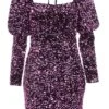 Pink Sequin Bodycon Mini Dress -Princess Style Shop 00100036204 ZM