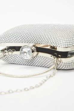 Silver Diamante Jewel Box Bag -Princess Style Shop 00100036234 XS