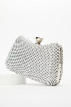Silver Diamante Jewel Box Bag -Princess Style Shop 00100036234 ZB