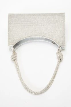 Silver Diamante Knot Shoulder Bag -Princess Style Shop 00100036249 ZB
