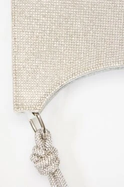 Silver Diamante Knot Shoulder Bag -Princess Style Shop 00100036249 ZS