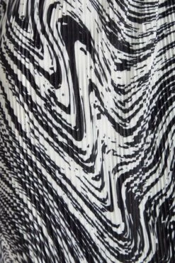 Black Plisse Swirl Midaxi Dress -Princess Style Shop 00100036322 ZS