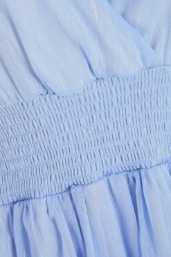 Blue Chiffon Tiered Midi Dress -Princess Style Shop 00100036433 ZS