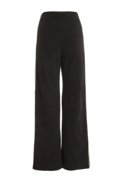 Black Embellished Trim Palazzo Trousers -Princess Style Shop 00100036439 ZB