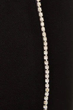 Black Embellished Trim Palazzo Trousers -Princess Style Shop 00100036439 ZS