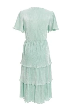 Mint Plisse Tiered Midi Dress -Princess Style Shop 00100036443 ZB