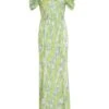 Lime Satin Marble Print Maxi Dress 2 Lime Satin Marble Print Maxi Dress -Princess Style Shop 00100036444 ZM