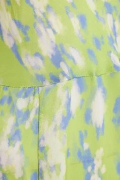 Lime Satin Marble Print Maxi Dress 13 Lime Satin Marble Print Maxi Dress -Princess Style Shop 00100036444 ZS