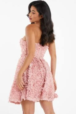 Pink Chiffon Floral Mini Dress -Princess Style Shop 00100036452 XB