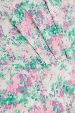 Pink Smudge Print Frill Maxi Dress 13 Pink Smudge Print Frill Maxi Dress -Princess Style Shop 00100036463 ZS