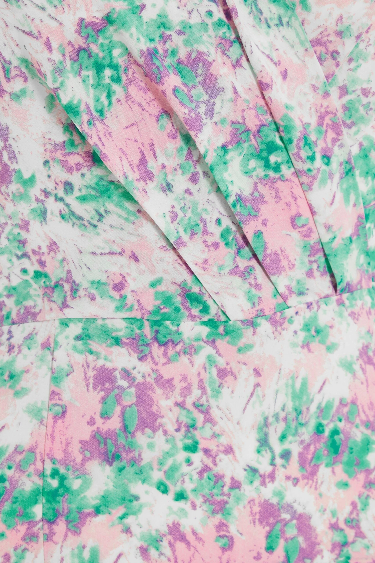 Pink Smudge Print Frill Maxi Dress 8 Pink Smudge Print Frill Maxi Dress - Image 6