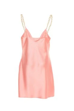 Pink Satin Slip Mini Dress -Princess Style Shop 00100036491 ZB