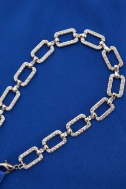 Blue Satin Diamante Midi Dress -Princess Style Shop 00100036531 ZS