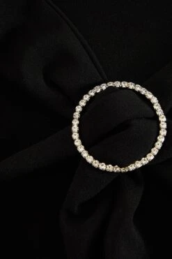 Curve Black Wrap Diamante Midi Dress -Princess Style Shop 00100036596 ZS