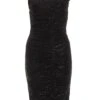 Black Sequin Bardot Midi Dress