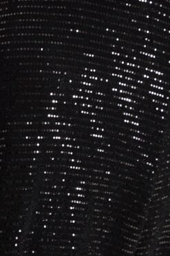 Black Sequin Wrap Playsuit -Princess Style Shop 00100036614 ZS