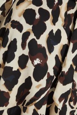 Stone Animal Print Satin Midi Dress -Princess Style Shop 00100036637 ZS