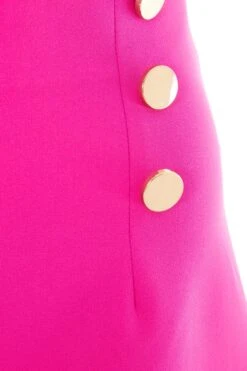 Pink Button Tailored Shorts -Princess Style Shop 00100036667 ZS