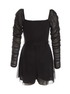 Black Glitter Mesh Playsuit 12 Black Glitter Mesh Playsuit -Princess Style Shop 00100036672 ZB