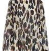 Stone Animal Print Chiffon Blouse