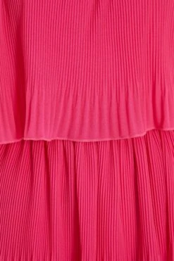 Pink Bardot Tiered Midaxi Dress -Princess Style Shop 00100036816 ZS