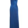 Navy Satin Maxi Dress -Princess Style Shop 00100036820 ZM