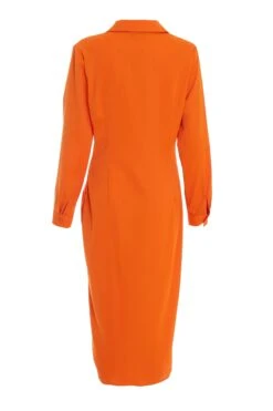Orange Shirt Midi Dress 12 Orange Shirt Midi Dress -Princess Style Shop 00100036821 ZB