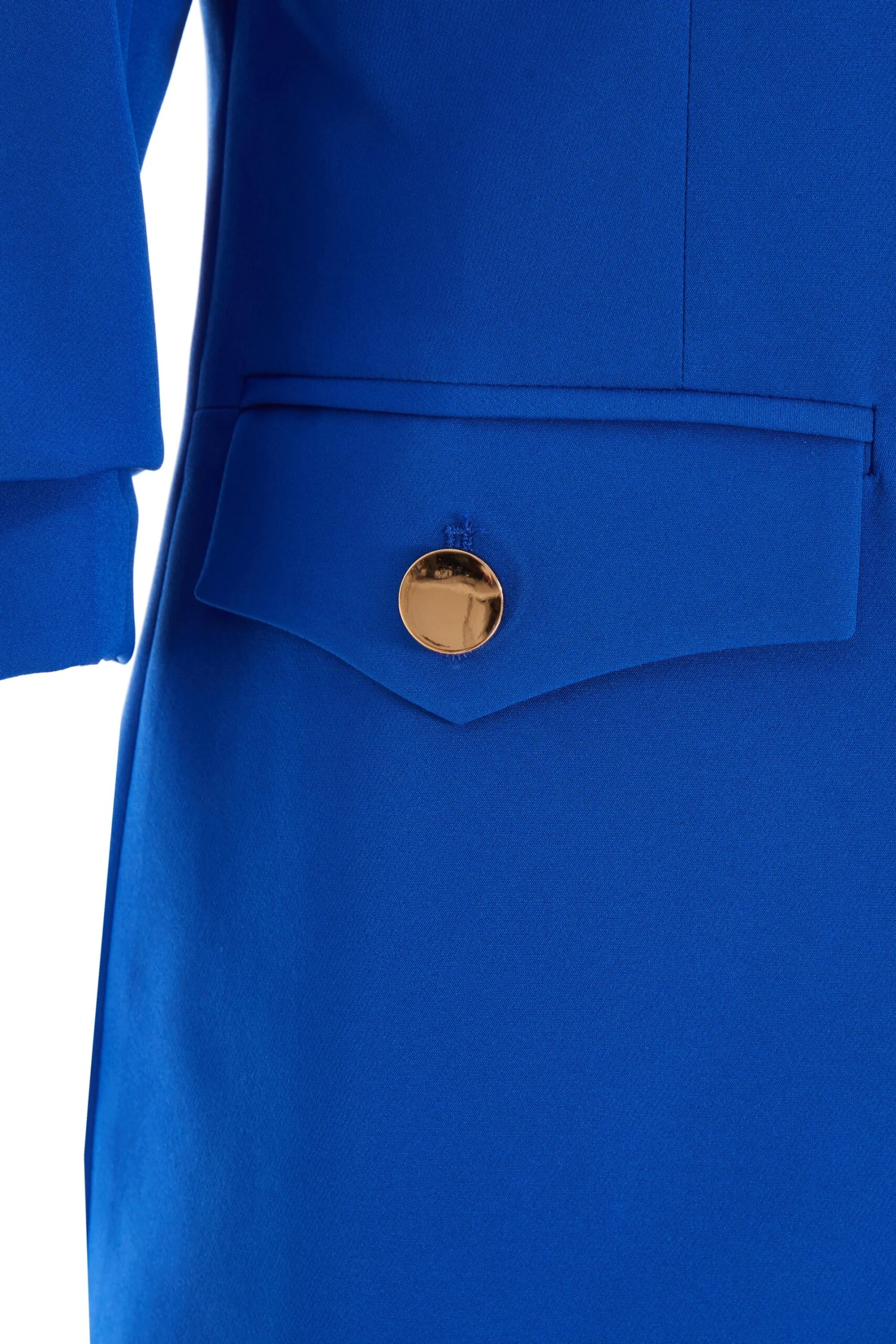 Royal Blue Ruched Tailored Blazer 8 Royal Blue Ruched Tailored Blazer - Image 6