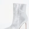 Silver Diamante Ankle Heeled Boots -Princess Style Shop 00100036890 ZM