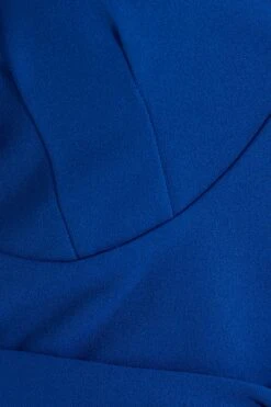 Royal Blue Frill Bodycon Midi Dress -Princess Style Shop 00100036925 ZS