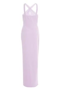Lilac Halter Neck Diamante Maxi Dress -Princess Style Shop 00100036944 ZB