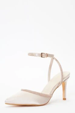 Champagne Satin Diamante Trim Courts 8 Champagne Satin Diamante Trim Courts -Princess Style Shop 00100036957 XB