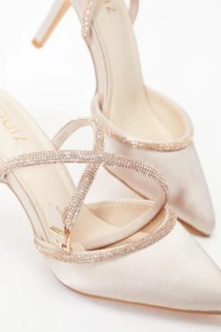 Champagne Satin Diamante Trim Courts 9 Champagne Satin Diamante Trim Courts -Princess Style Shop 00100036957 ZB