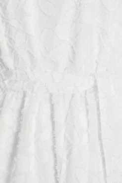 White Jacquard Halter Neck Mini Dress -Princess Style Shop 00100037028 ZS