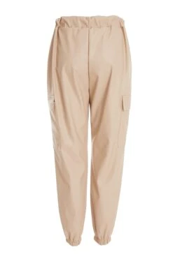 Stone Faux Leather Cargo Trousers -Princess Style Shop 00100037034 ZB