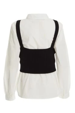 Black Two In One Knitted Vest Shirt -Princess Style Shop 00100037046 ZB