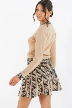 Stone Geometric Knitted Jumper -Princess Style Shop 00100037056 XB