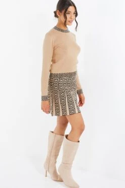 Stone Geometric Knitted Jumper -Princess Style Shop 00100037056 XS