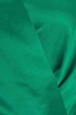 Green Satin Button Mini Shirt Dress -Princess Style Shop 00100037100 ZS