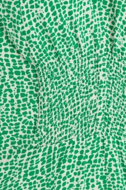 Green Polka Dot Frill Midi Dress -Princess Style Shop 00100037101 ZS