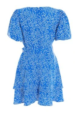 Blue Smudge Animal Print Mini Dress -Princess Style Shop 00100037104 ZB